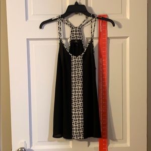 Double strap racer back dressy flowy tank